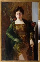 Porträt von Henrietta Hirshmann (1885-1970) - Konstantin Andrejewitsch Somow, Öl auf Leinwand