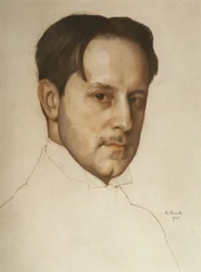 Porträt des Künstlers Mstislav Dobuzhinsky 1875-1957, 1910