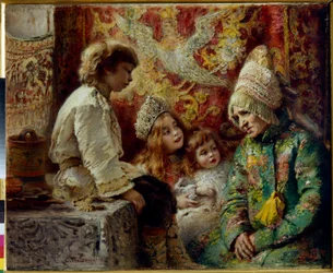 Großmutter mit Kindern (Großmutters Märchen)