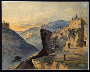 Das Tal Josaphat, der Ölberg, Dorf Siloah