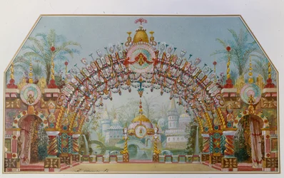 Bühnenbild für das Ballett Der Nussknacker von P. Tschaikowsky, 1892
