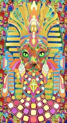 Psychedelische Pharao-Katze