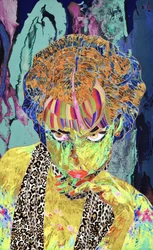 Lebhafte Pop-Art Frau