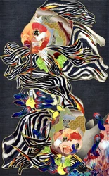Zebra-Streifen Fisch Fantasie