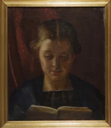 Elisabeth Zahrtmann, die Schwester des Künstlers, lesend