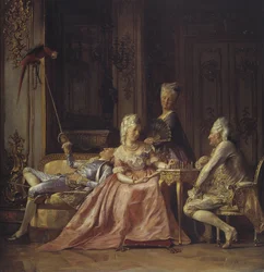 Szene vom Hof von Christian VII