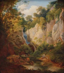 Landschaft mit Schlucht