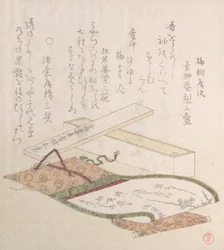 Kakemono und seine Box, 18.-19. Jahrhundert
