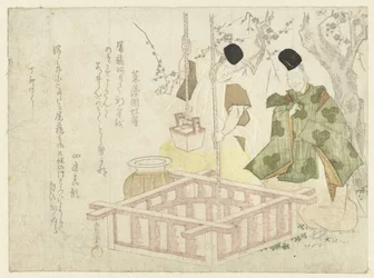 Wasser aus dem Brunnen schöpfen