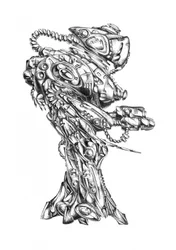 Dunkler Sci-Fi-Mech