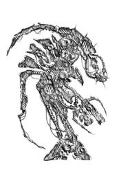 Dunkler Sci-Fi Roboter