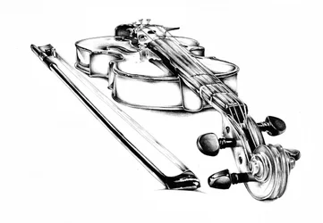 Elegante Violinenzeichnung