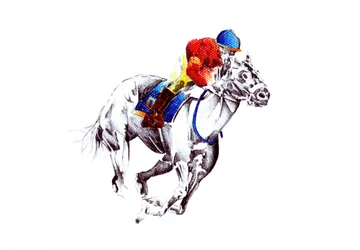 Galoppierendes Rennpferd