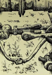 Industrielle Naturillustration