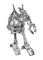 Industrieller Sci-Fi-Roboter