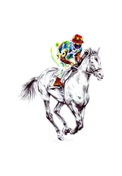 Lebhaftes galoppierendes Rennpferd