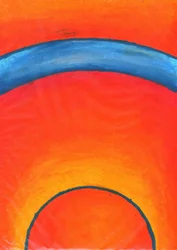 Lebendiger blauer Horizontbogen