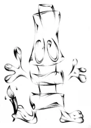 Verspielte Künstlerfigur