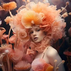 Porträt der Unterwasser-Anemonen Göttin