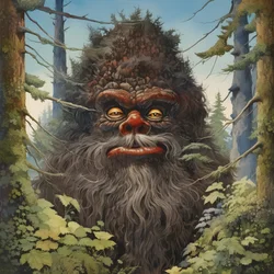 Gesicht in den Bäumen