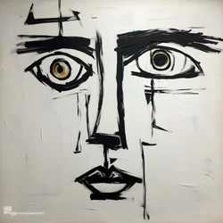 Gesicht mit 3 Augen 4