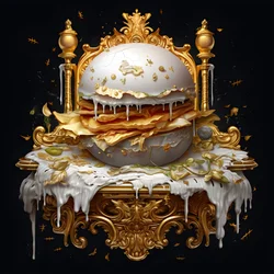 Ein weißer Marmor-Burger