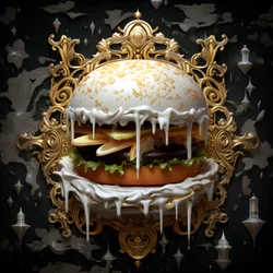 Ein weißer Marmor-Burger