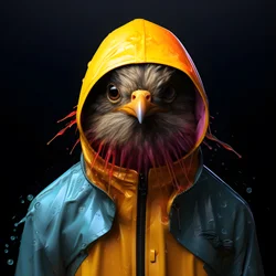 Ein Tier im Regenmantel 4