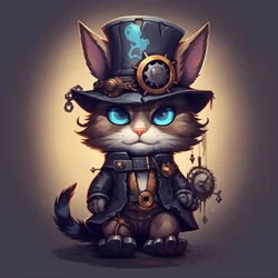 anthropomorphe niedliche Katze