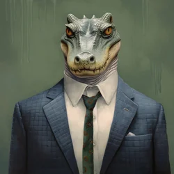 ein Krokodil im Comic-Stil