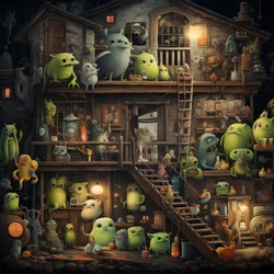 Eine Menge Godzilla im Haus 1