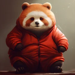 Roter Panda dickes Menschenkind 3