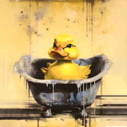 Trendiges Gummiente Werbeplakat - The Yellow
