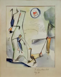 Aq. 11 (Bild-Frau-Gans)