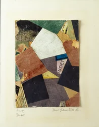 Merz 293 Collage von Kurt Schwitters (1887-1948) 1921 Private Sammlung.