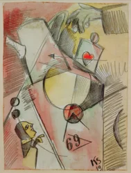 N Aquarell 1. (Das Herz geht vom Zucker zum Kaffee)