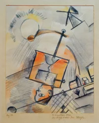 Ohne Titel (Der Kopf unter der Mühle)