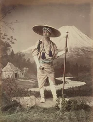 Pilger auf dem Weg zum Fujiyama