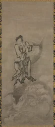 Hotei mit daoistischen Unsterblichen, späte 1600er-frühe 1700er