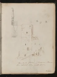 Studie eines Tischbeins, architektonische Studie, ?Tour de la glacine - Avignon - Frankreich