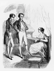 Rastignac wird Madame de Nucingen vorgestellt, Illustration aus 