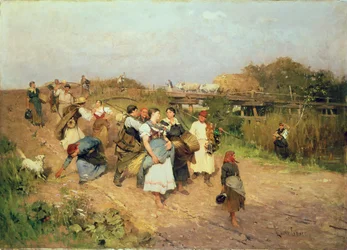 Erntearbeiter auf dem Heimweg, 1881