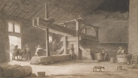 Weinpresse von Monsieur Dittyl, außerhalb von Nantes, um 1670