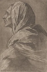 Kopf einer Frau, ca. 1758