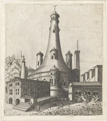 Gebäude mit einem Halbmond auf dem Dach