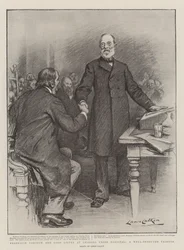 Professor Virchow und Lord Lister im Charing Cross Hospital, eine wohlverdiente Ehrung