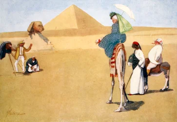 Posieren an den Pyramiden, 1908
