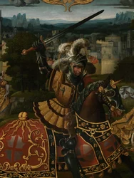 (Detail) der Legende des Heiligen Georg