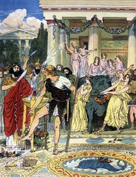 Pelias und Jason, um 1900 (Illustration)