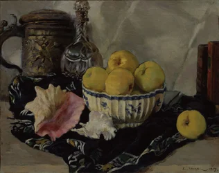 Stillleben. Muschel und Äpfel, 1917